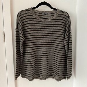 Eileen Fisher linen blend striped sweater size XS (S-M)